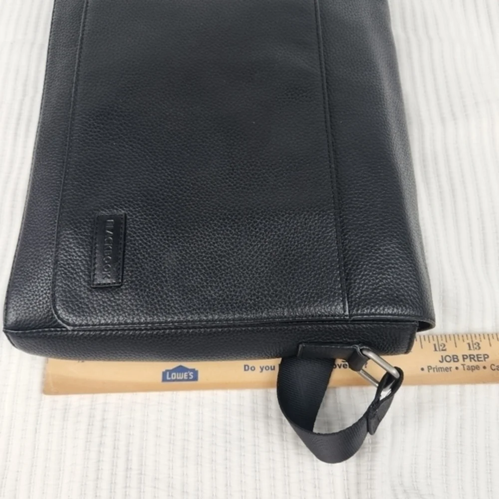 Bugatti Blackbook Pebble Leather‎ Briefcase Work Bag Adjustable Strap Profession